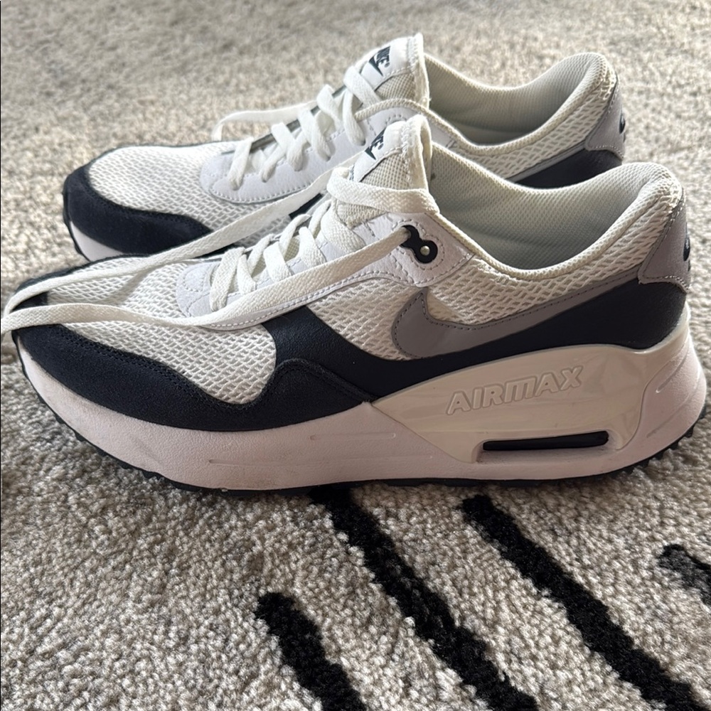 Nike Air Max White and Black Shoes